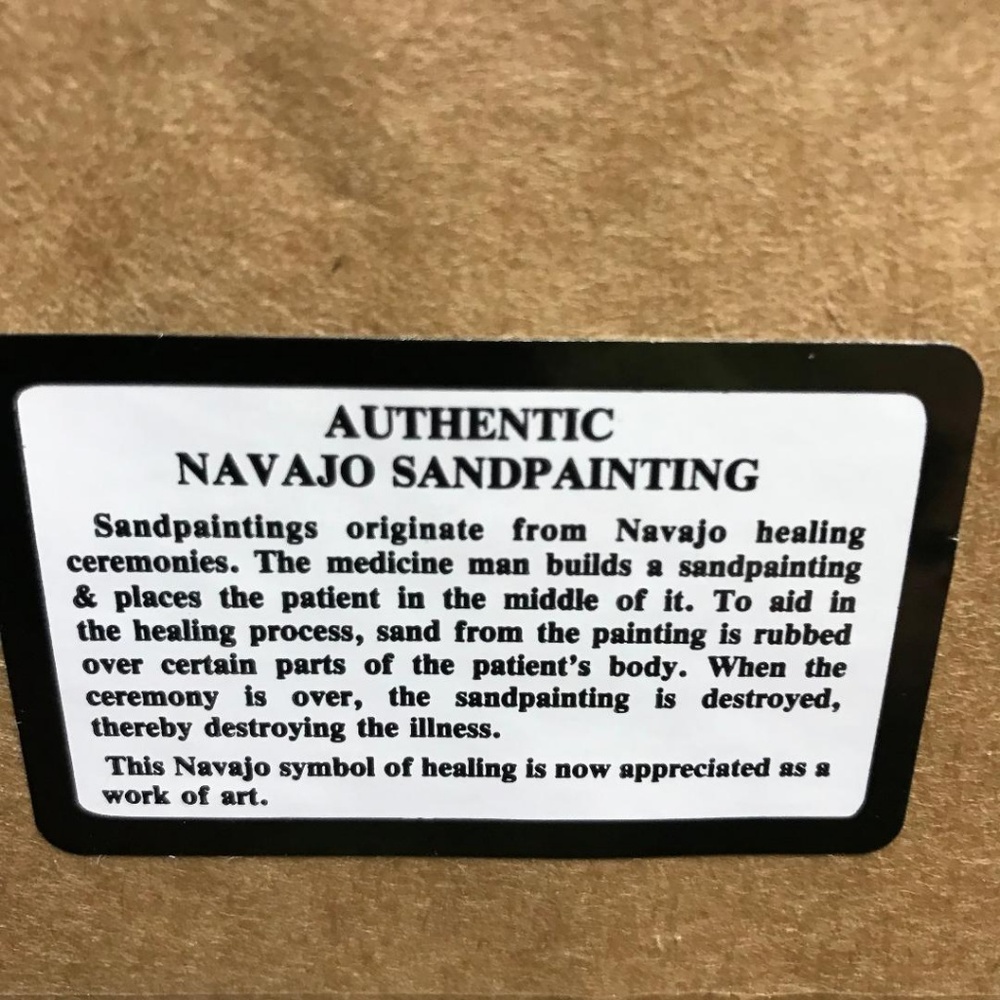 Authentic Navajo sandpainting - Picture 2 of 2